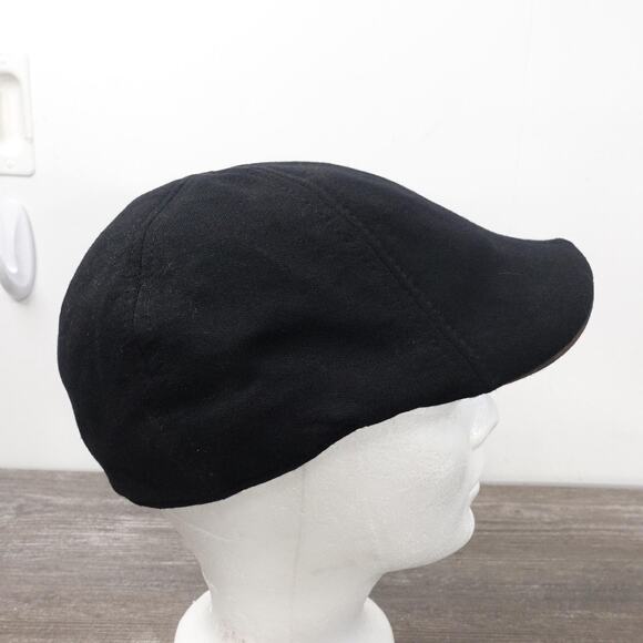 Boston Scally Co Hat Flat Cap Fitted Mens Small Black Camo Brim Ivy Olive - Picture 4 of 11